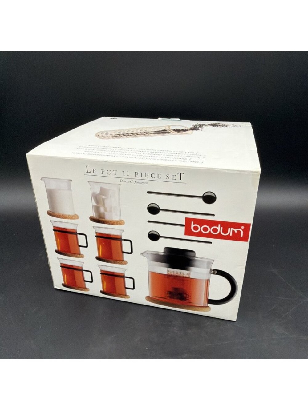 Vintage Bodum Tea Set 4 Picard Cups Le POT 11 pc NIOB